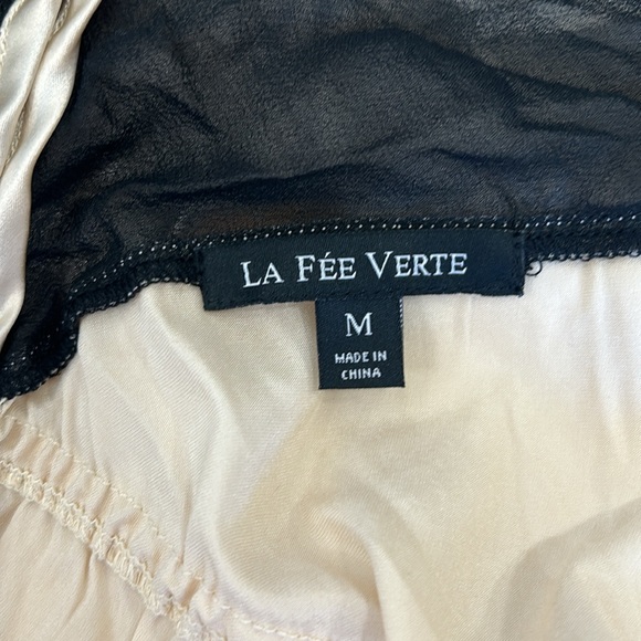 LA FEE VERTE Silk Romper Champagne - Picture 5 of 6
